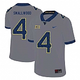 West Virginia Mountaineers 4 Wendell Smallwood Gray College Football Jersey Dzhi,baseball caps,new era cap wholesale,wholesale hats
